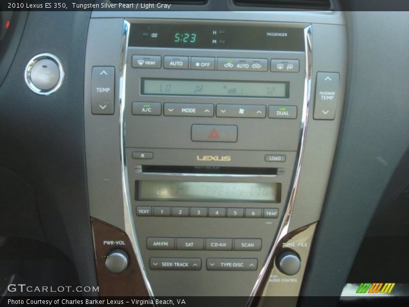 Tungsten Silver Pearl / Light Gray 2010 Lexus ES 350