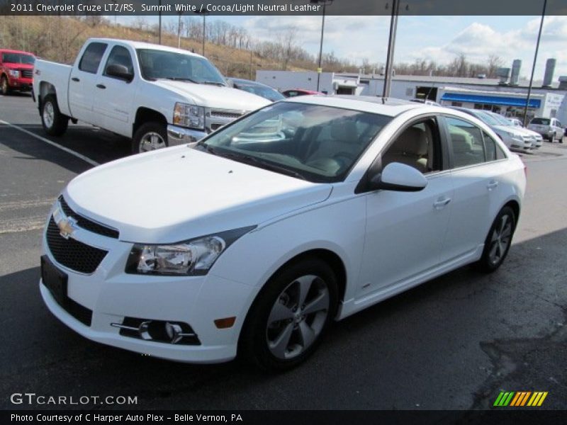 Summit White / Cocoa/Light Neutral Leather 2011 Chevrolet Cruze LTZ/RS