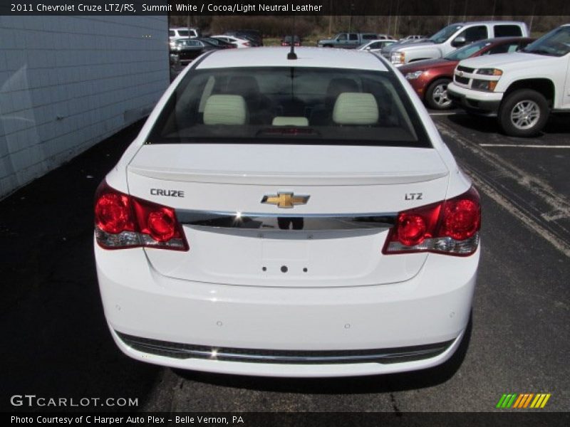 Summit White / Cocoa/Light Neutral Leather 2011 Chevrolet Cruze LTZ/RS