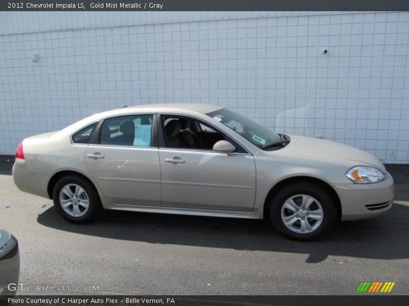 Gold Mist Metallic / Gray 2012 Chevrolet Impala LS