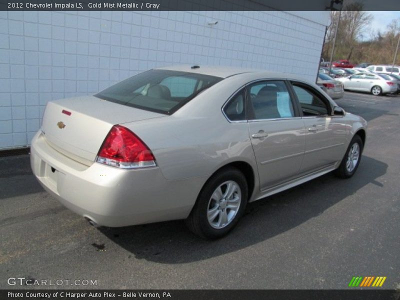 Gold Mist Metallic / Gray 2012 Chevrolet Impala LS