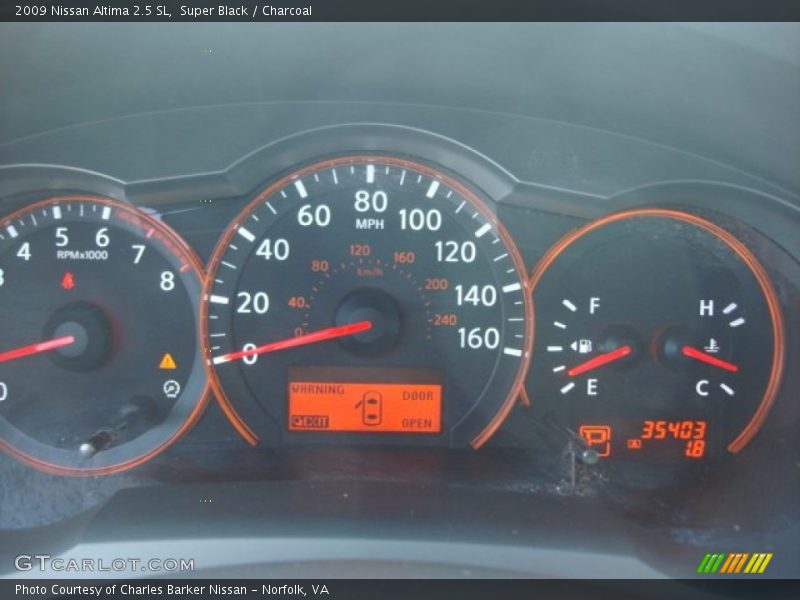 Super Black / Charcoal 2009 Nissan Altima 2.5 SL