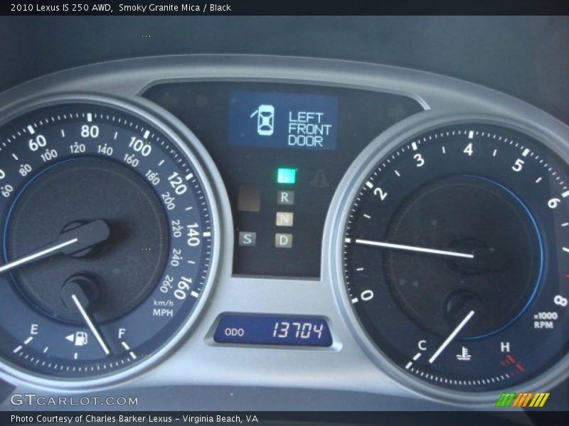 Smoky Granite Mica / Black 2010 Lexus IS 250 AWD