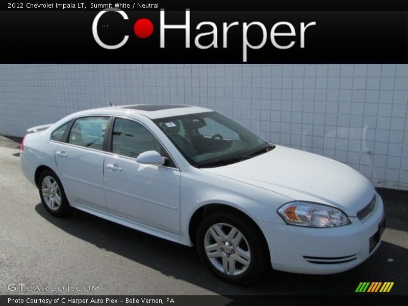 Summit White / Neutral 2012 Chevrolet Impala LT
