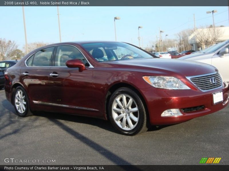 Noble Spinel Red Mica / Black 2008 Lexus LS 460