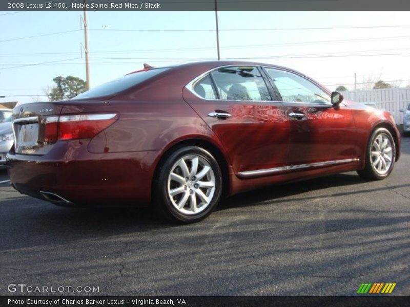 Noble Spinel Red Mica / Black 2008 Lexus LS 460