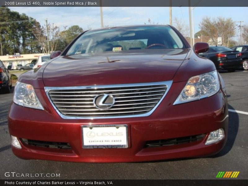 Noble Spinel Red Mica / Black 2008 Lexus LS 460
