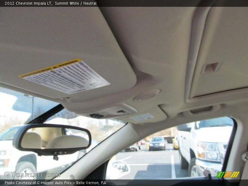Summit White / Neutral 2012 Chevrolet Impala LT