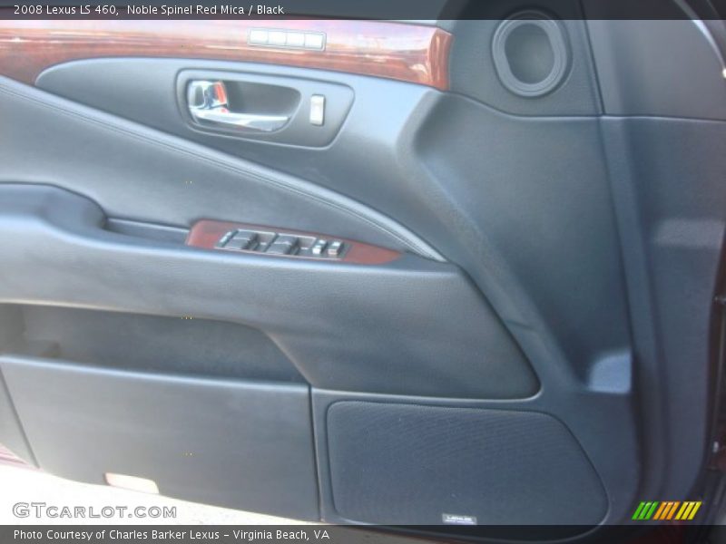 Noble Spinel Red Mica / Black 2008 Lexus LS 460