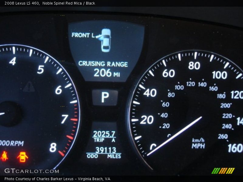 Noble Spinel Red Mica / Black 2008 Lexus LS 460