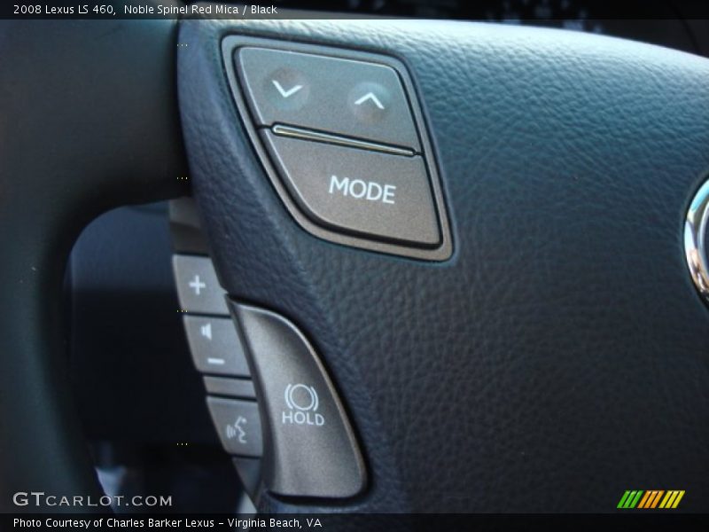 Noble Spinel Red Mica / Black 2008 Lexus LS 460
