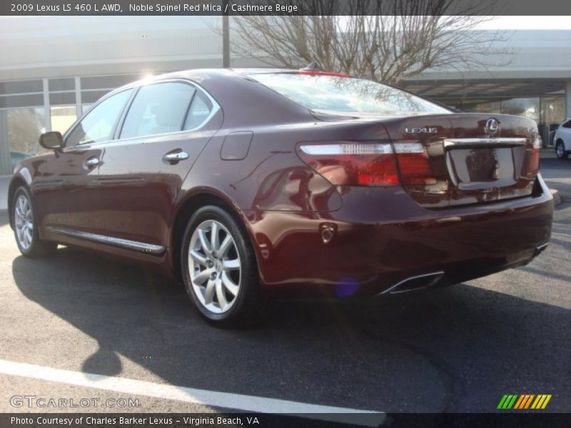Noble Spinel Red Mica / Cashmere Beige 2009 Lexus LS 460 L AWD