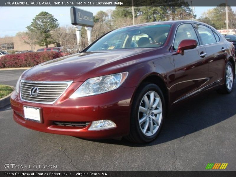 Noble Spinel Red Mica / Cashmere Beige 2009 Lexus LS 460 L AWD