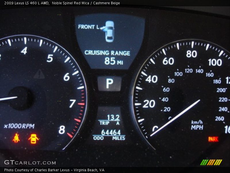 Noble Spinel Red Mica / Cashmere Beige 2009 Lexus LS 460 L AWD