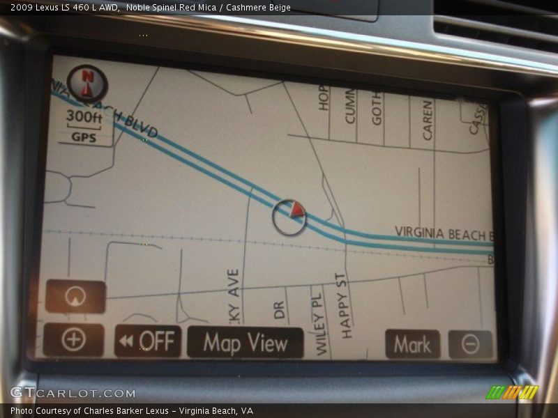 Noble Spinel Red Mica / Cashmere Beige 2009 Lexus LS 460 L AWD