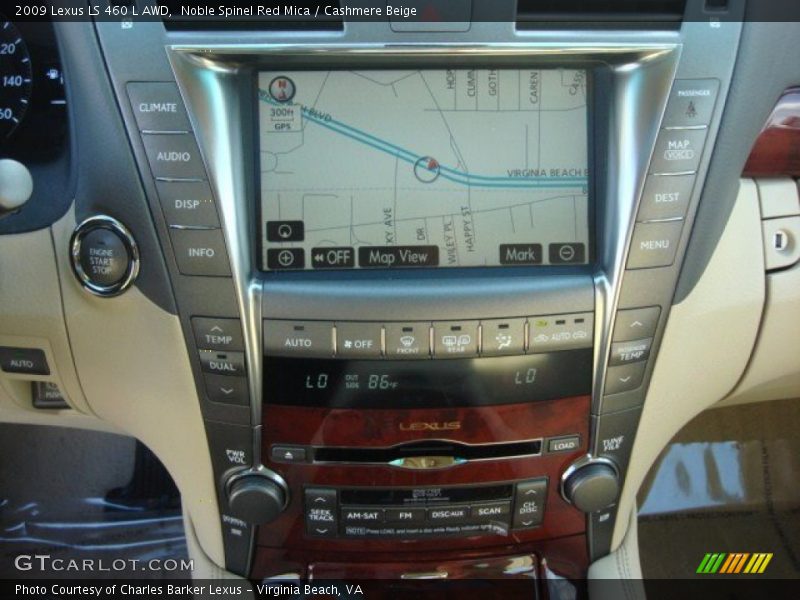 Noble Spinel Red Mica / Cashmere Beige 2009 Lexus LS 460 L AWD