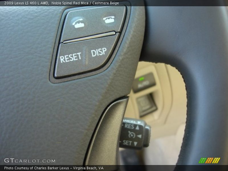 Noble Spinel Red Mica / Cashmere Beige 2009 Lexus LS 460 L AWD