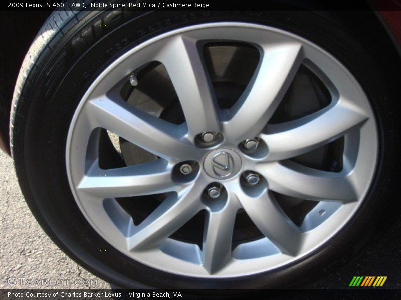 Noble Spinel Red Mica / Cashmere Beige 2009 Lexus LS 460 L AWD