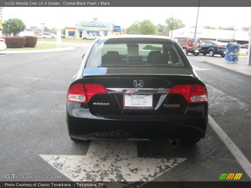 Crystal Black Pearl / Black 2010 Honda Civic LX-S Sedan