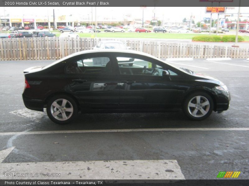 Crystal Black Pearl / Black 2010 Honda Civic LX-S Sedan