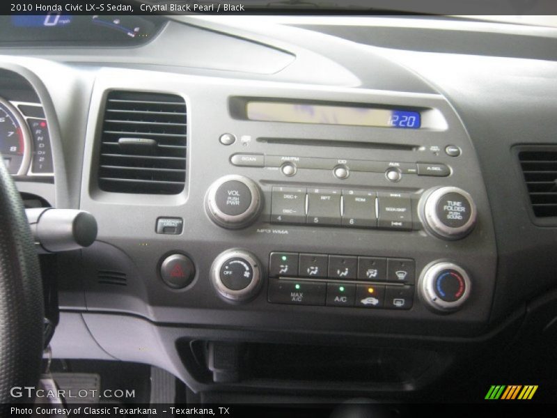 Crystal Black Pearl / Black 2010 Honda Civic LX-S Sedan