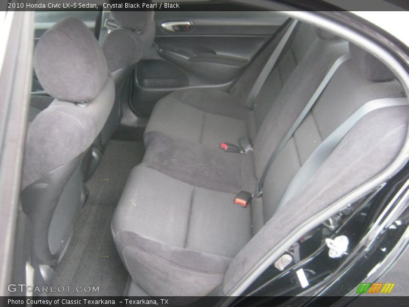 Crystal Black Pearl / Black 2010 Honda Civic LX-S Sedan