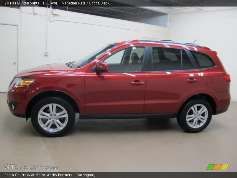Venetian Red / Cocoa Black 2010 Hyundai Santa Fe SE 4WD