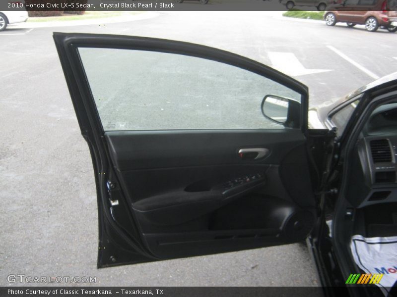 Crystal Black Pearl / Black 2010 Honda Civic LX-S Sedan
