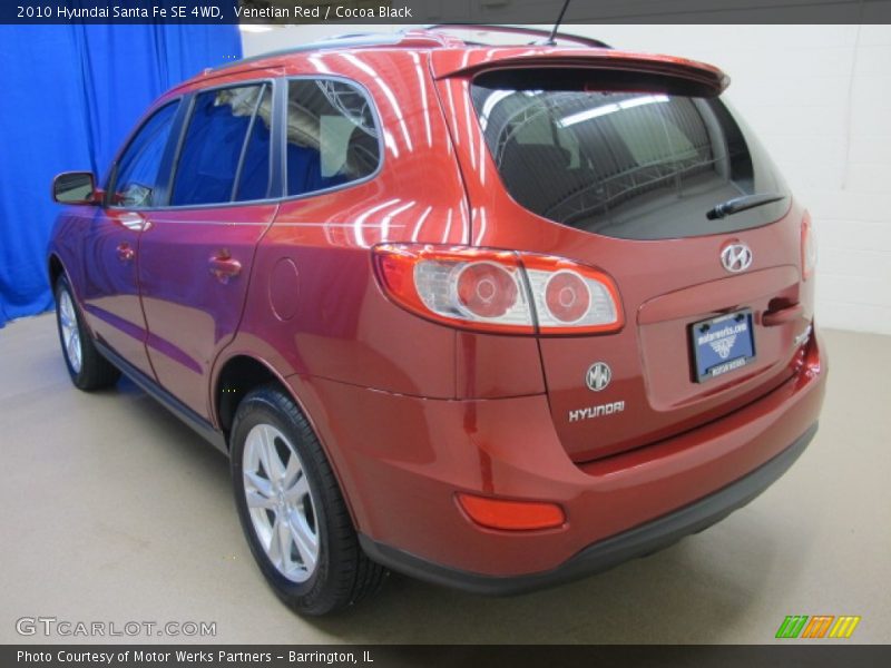 Venetian Red / Cocoa Black 2010 Hyundai Santa Fe SE 4WD