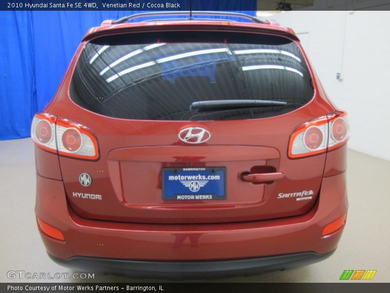 Venetian Red / Cocoa Black 2010 Hyundai Santa Fe SE 4WD