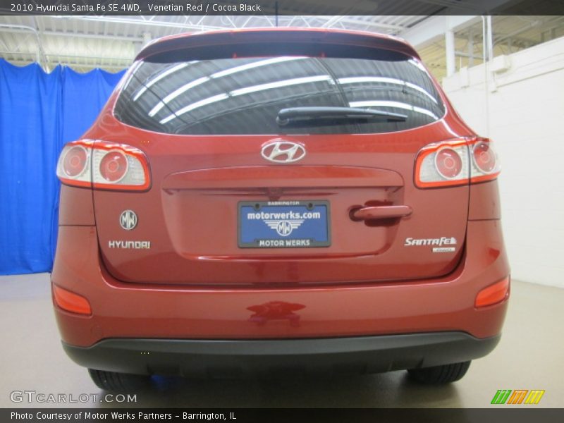 Venetian Red / Cocoa Black 2010 Hyundai Santa Fe SE 4WD
