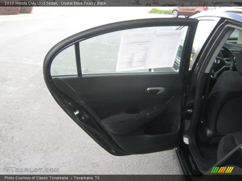 Crystal Black Pearl / Black 2010 Honda Civic LX-S Sedan