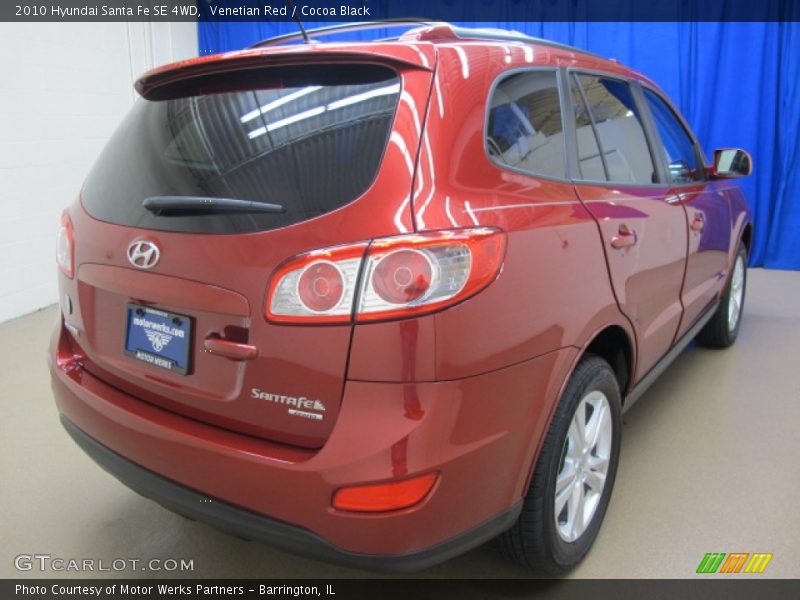 Venetian Red / Cocoa Black 2010 Hyundai Santa Fe SE 4WD