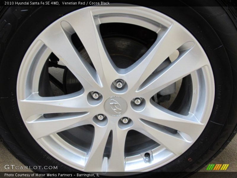 Venetian Red / Cocoa Black 2010 Hyundai Santa Fe SE 4WD