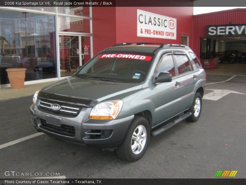 Royal Jade Green Metallic / Black 2008 Kia Sportage LX V6
