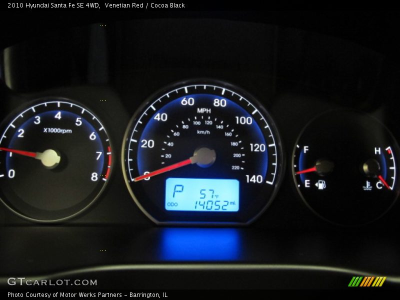 Venetian Red / Cocoa Black 2010 Hyundai Santa Fe SE 4WD