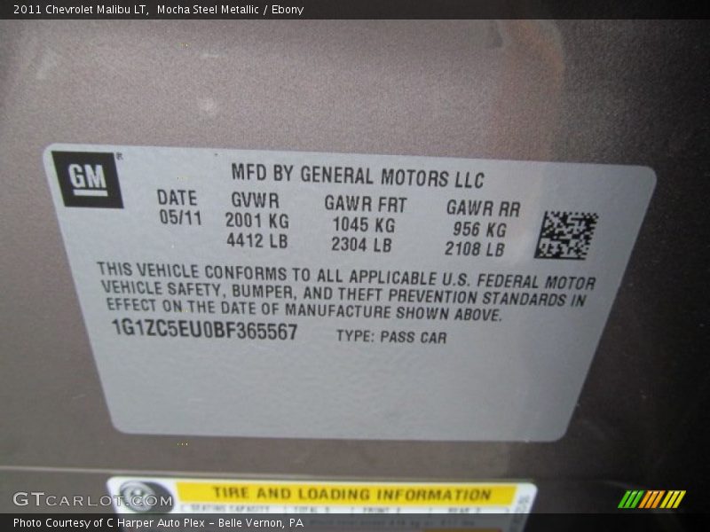 Mocha Steel Metallic / Ebony 2011 Chevrolet Malibu LT