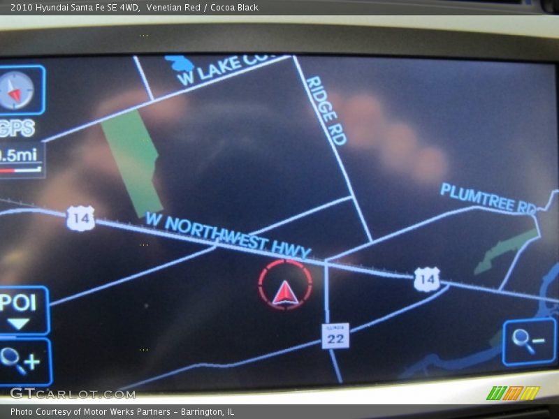 Venetian Red / Cocoa Black 2010 Hyundai Santa Fe SE 4WD