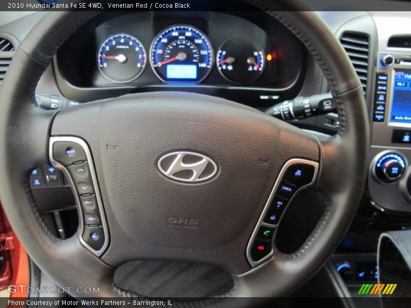 Venetian Red / Cocoa Black 2010 Hyundai Santa Fe SE 4WD