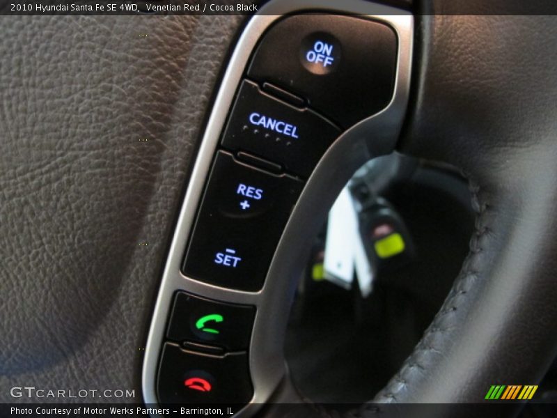 Venetian Red / Cocoa Black 2010 Hyundai Santa Fe SE 4WD