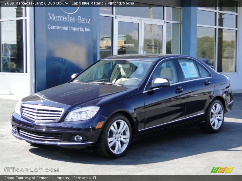 Capri Blue Metallic / Almond/Mocha 2009 Mercedes-Benz C 300 Luxury