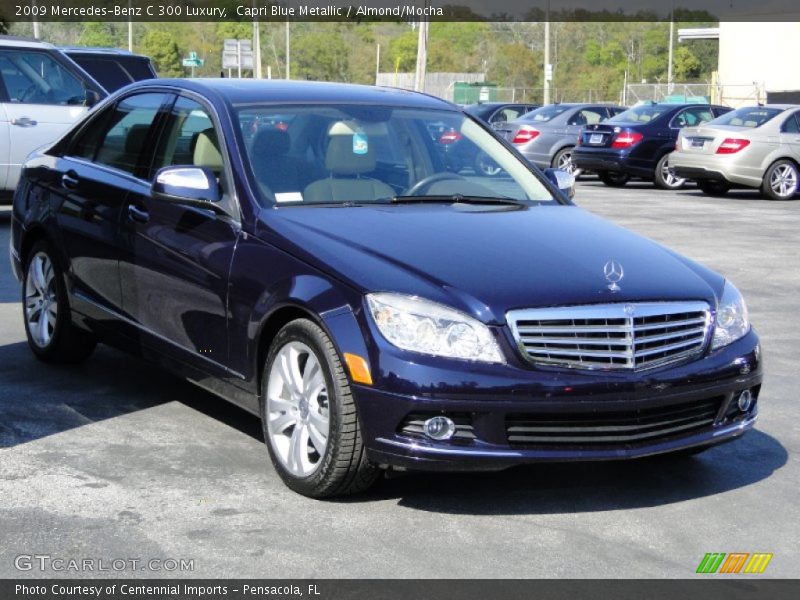 Capri Blue Metallic / Almond/Mocha 2009 Mercedes-Benz C 300 Luxury