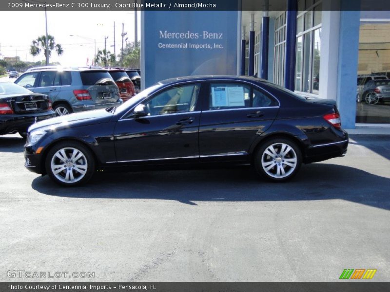 Capri Blue Metallic / Almond/Mocha 2009 Mercedes-Benz C 300 Luxury