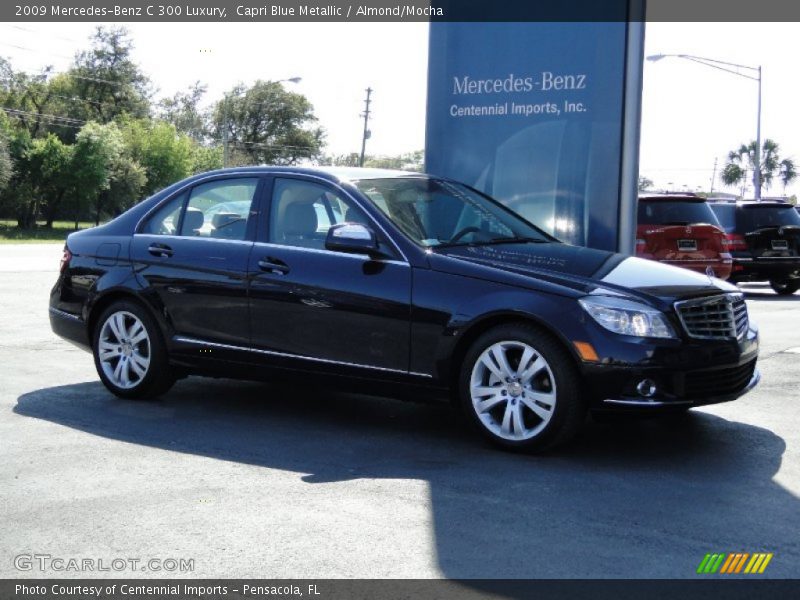 Capri Blue Metallic / Almond/Mocha 2009 Mercedes-Benz C 300 Luxury