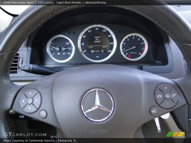 Capri Blue Metallic / Almond/Mocha 2009 Mercedes-Benz C 300 Luxury