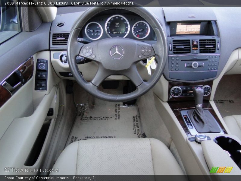 Capri Blue Metallic / Almond/Mocha 2009 Mercedes-Benz C 300 Luxury