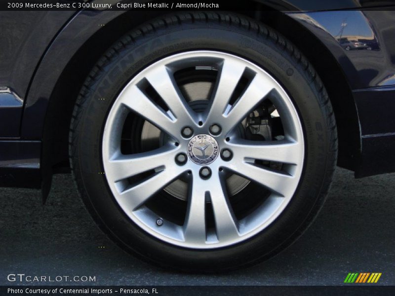 Capri Blue Metallic / Almond/Mocha 2009 Mercedes-Benz C 300 Luxury