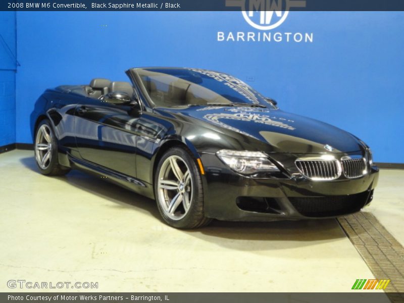 Black Sapphire Metallic / Black 2008 BMW M6 Convertible
