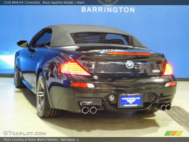 Black Sapphire Metallic / Black 2008 BMW M6 Convertible
