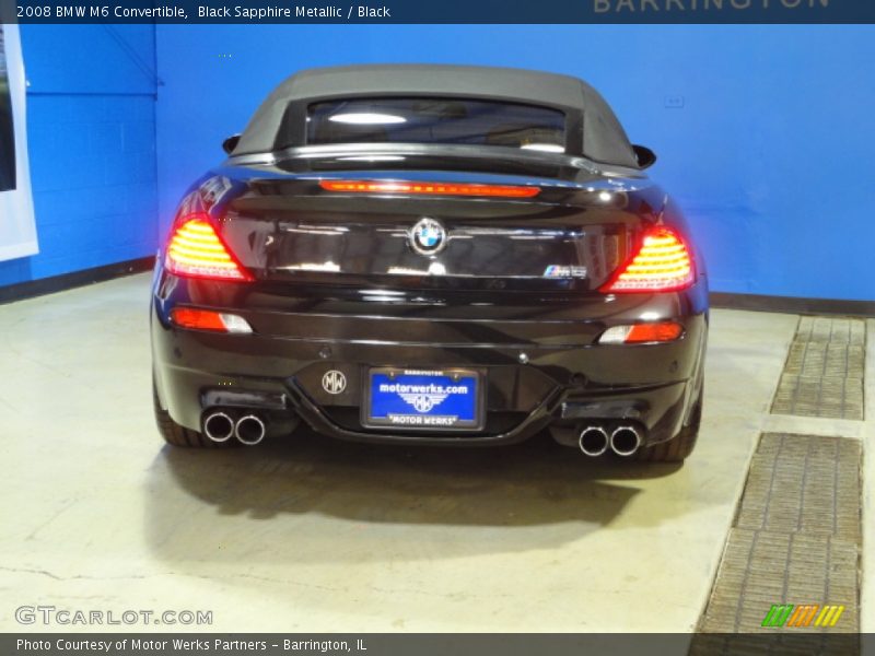 Black Sapphire Metallic / Black 2008 BMW M6 Convertible